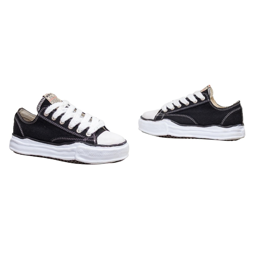 Maison Mihara Yasuhiro Peterson Low Black White Canvas Sneakers Size EU 41 US 8